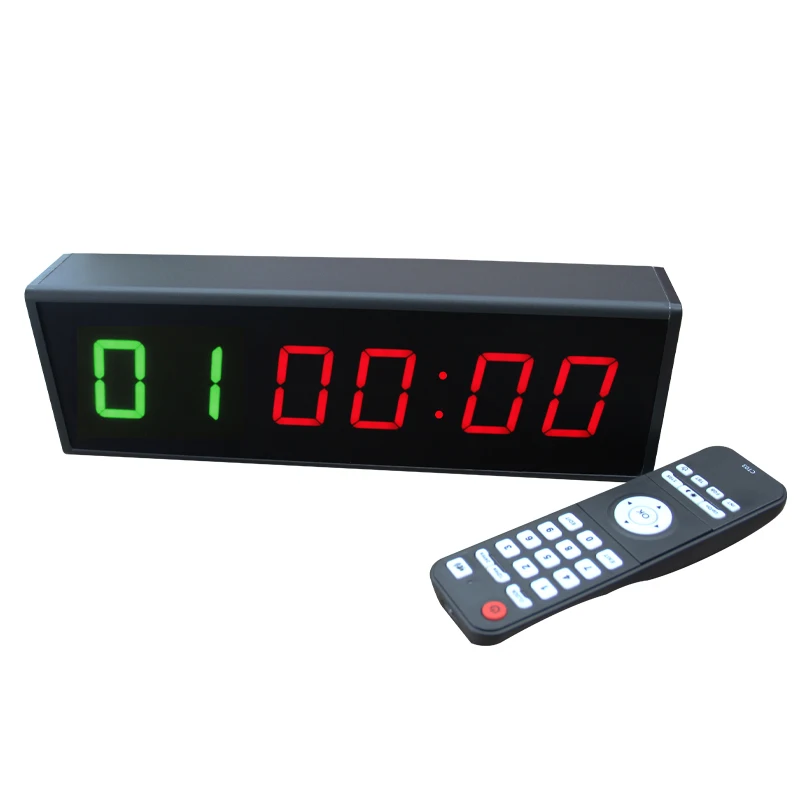 New Portable Fitness Timer Remote Control Gym Clock 1.8 Inch Home Gym Garage Countdown Interval Timer