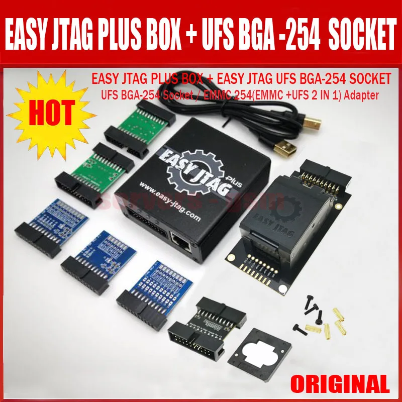 New version Easy Jtag plus box Easy-Jtag plus box + EASY JTAG UFS BGA-254 socket/ / EMMC 254 Adapter