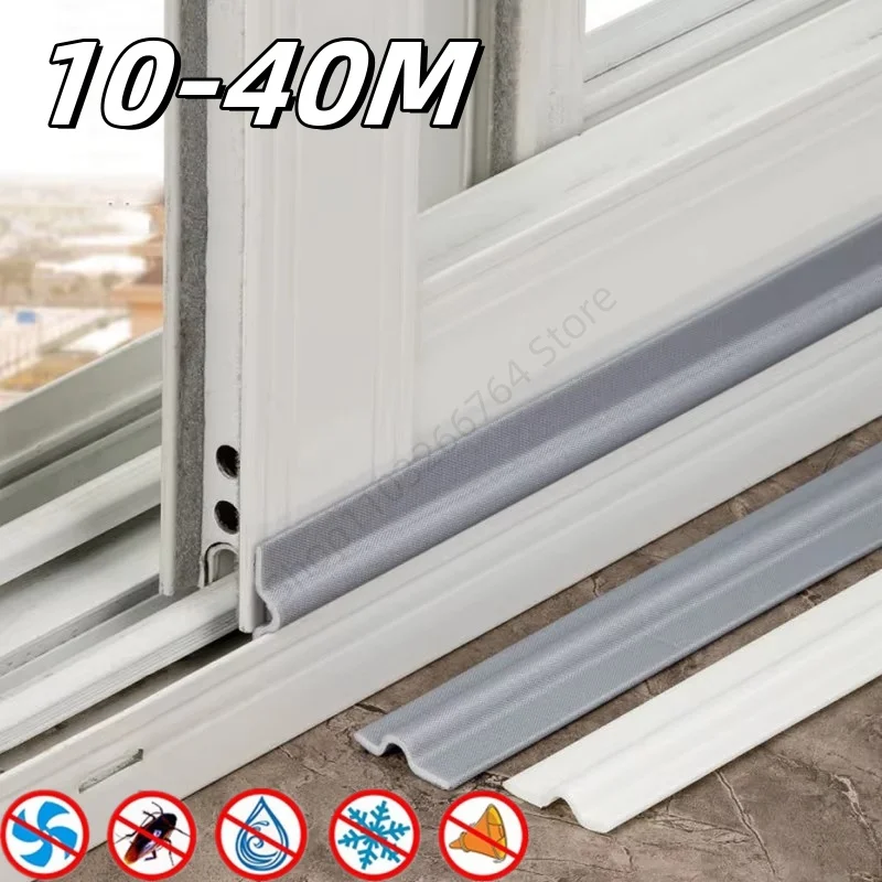 

10/40m Window Sealing Strip Acoustic Foam Sliding Strip Door Windproof Soundproof Cotton Seal Door Gap Sound Sealing Strip
