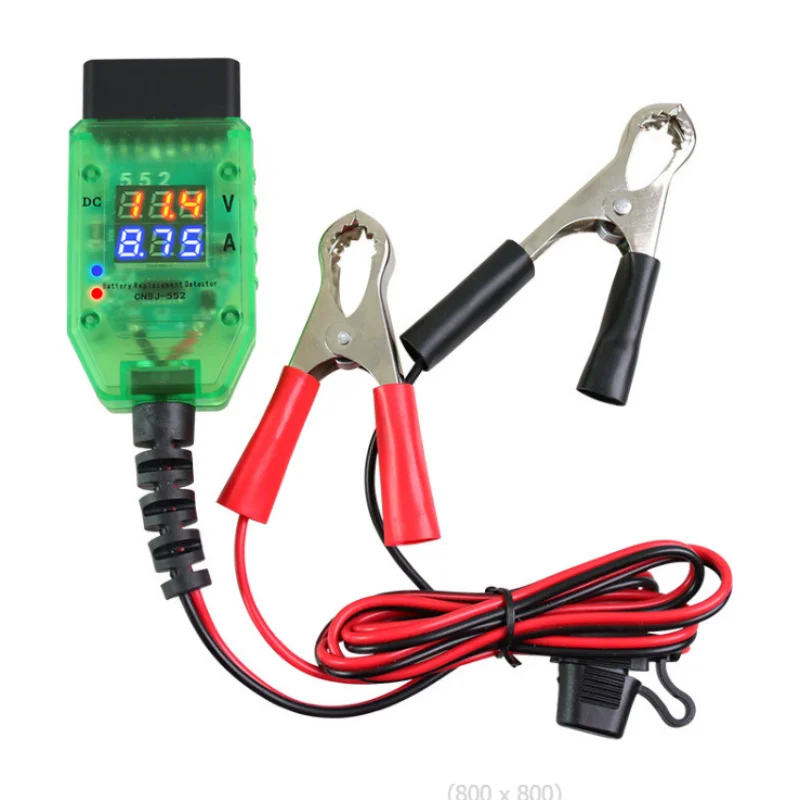 Car ECU Connector Battery ECU Memory Saver Tool Emergency Electrical Plug OBD2 Memory Saver Show Voltage Current