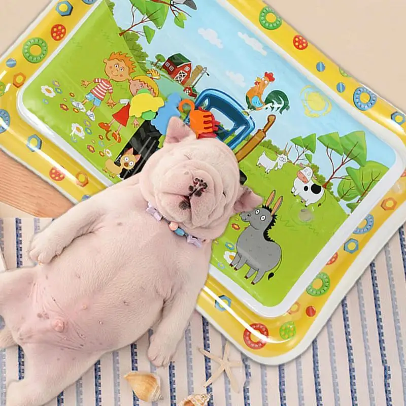 Pet Water Bed Foldable Cat Water Sensory Mat Inflatable Crawling Pad Thickened Pet Supply For Outdoor Travel Sleeping Indoor