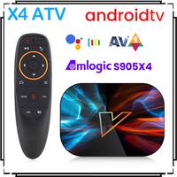 VONTAR X4 ATV androidtv 11.0 Smart TV Box Amlogic S905X4 Android 11 Media Player Google Voice Input AV1 1000M Dual Wifi 4GB RAM