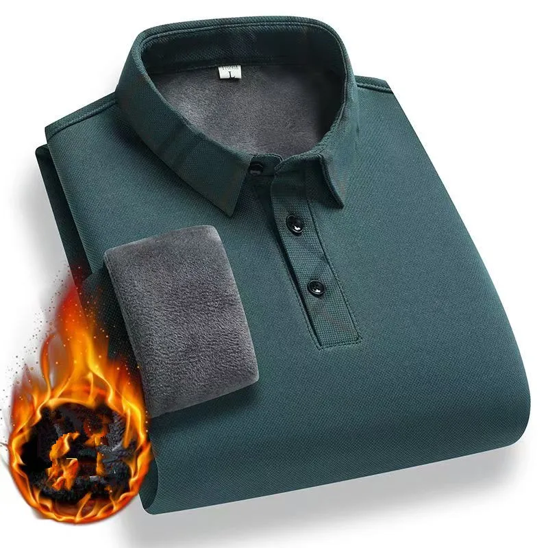 2026 Winter fleece thickened sweater for men with a stylish collar providing excellent warmth and comfort for a casual look