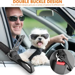 Bungee Dog Car Seat Belt 2 In 1 Latch Bar Attachment Elastic Reflective Pet Safety Belt Universal Vehicle Traveling