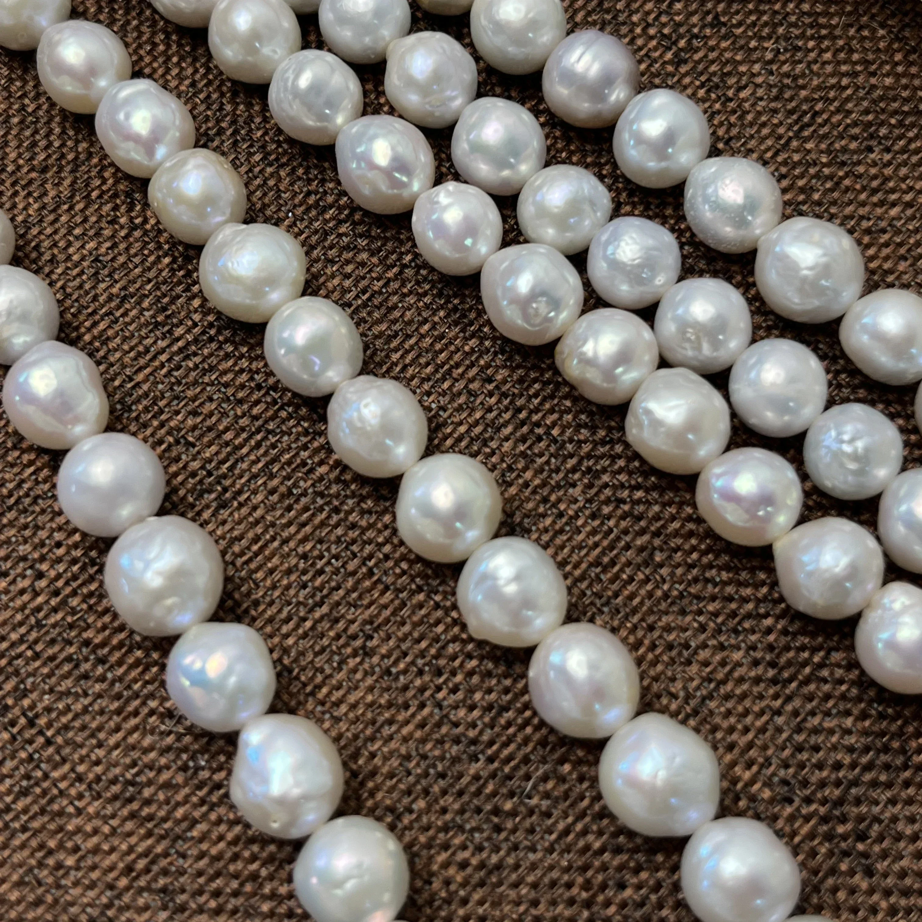 

9-10mm AAAAA Natural Freshwater White Near Round Pearl Bead Jewelry Make DIY Necklace Bracelet Accessories Gift Wedding Women