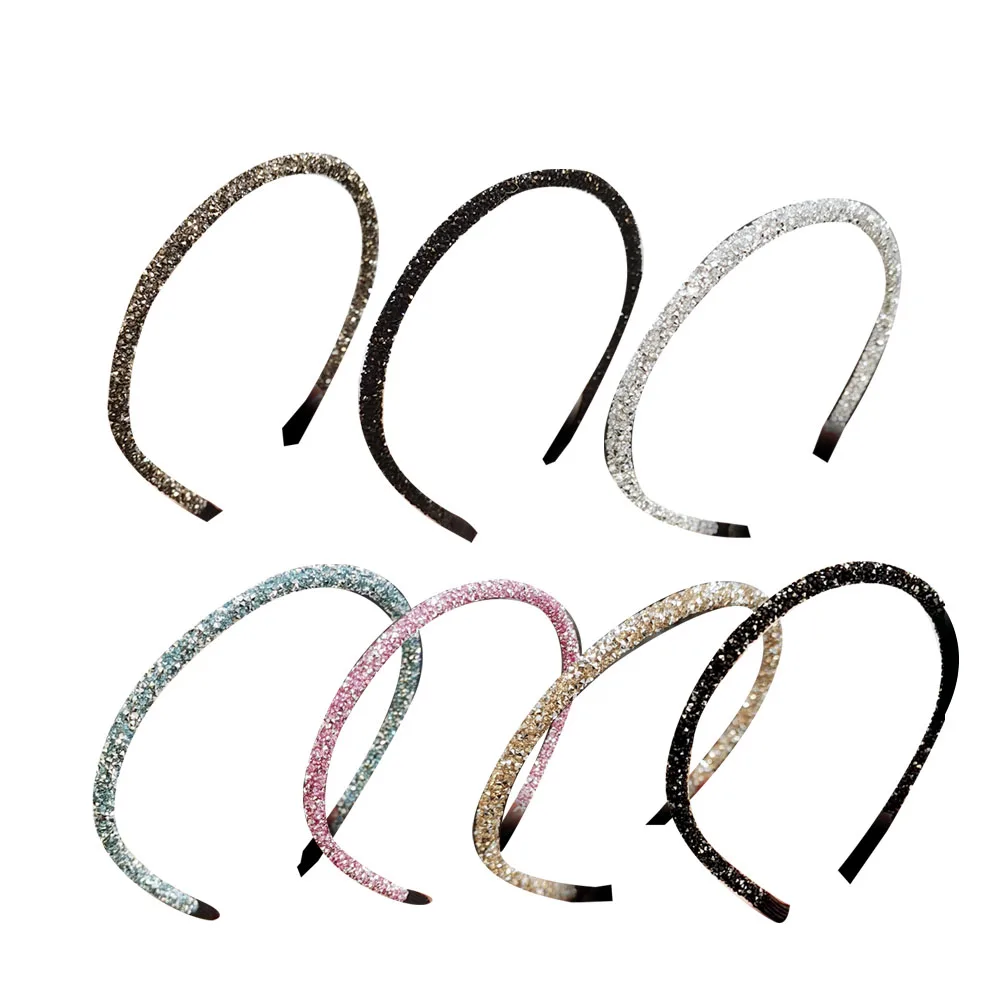 

7 Pcs Hair Hoop Rhinestone Headband Simple Headdress Accessories Girls Headwear Premium Material Comfortable Daily Wear Party