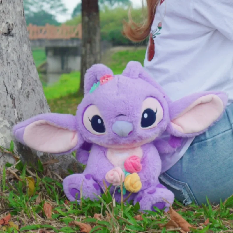 Oryginalna pluszowa zabawka Disney Anime Stitch, pluszak Lilo & Stitch, dziwnie urocza lalka Aniołek Róża, prezent urodzinowy/świąteczny dla dziewczynki