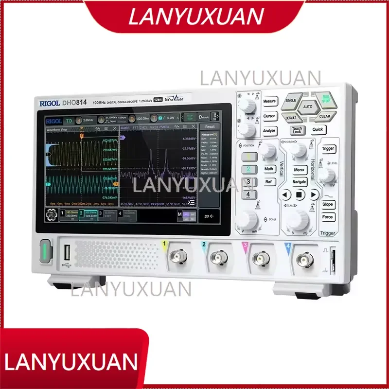 DHO824 4 Channel 200Mhz Digital Oscilloscope High-resolution 1.25GSa/s Sample Rate