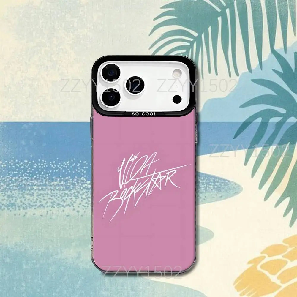 J-Jhayco Le Clique Vida Rockstar Capa de telefone para iPhone 17,16,15,14,13,12,X,8,Pro,Max,Plus, SE4, Air, Mini HD Preto IMD Fosco