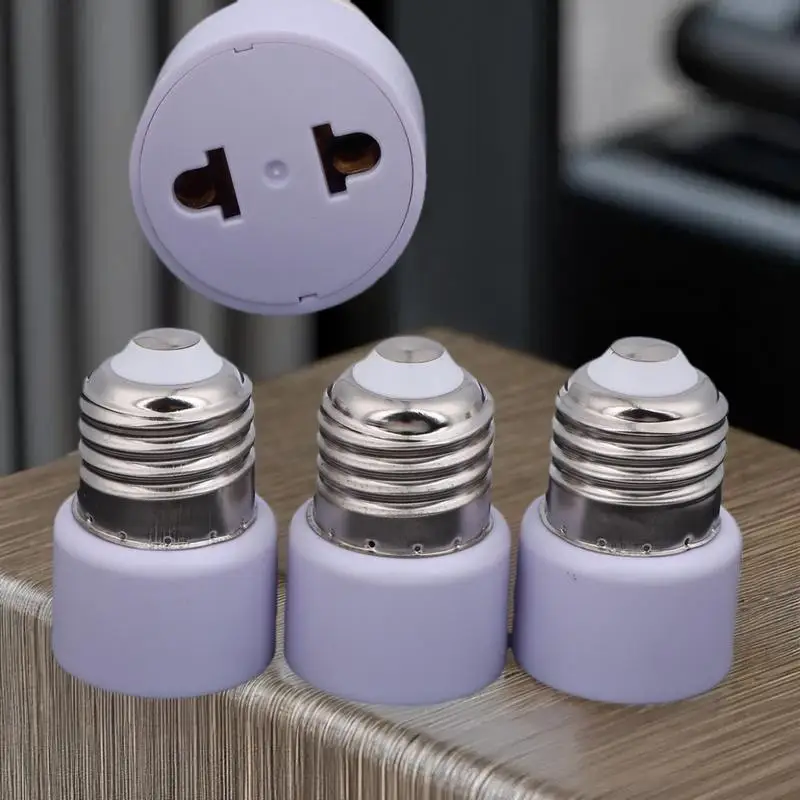 

Practical US/EU E27 Light Bulb Holder, White Lamp Socket Without Light, DIY Fixture Adapter