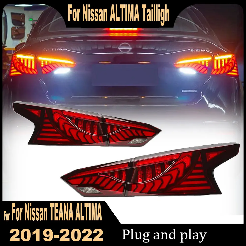 

Car LED Taillights For NISSAN TEANA ALTIMA 2019-2022 LED Rear Lamp Animation DRL Moving Turn Signal Dragon Style Taillights 2pc