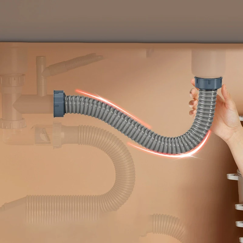 

Kitchen Garbage Disposal Hose Drain Pipe 2 Way Connection Adapter Fit for Double Washing Basin Sink Usage