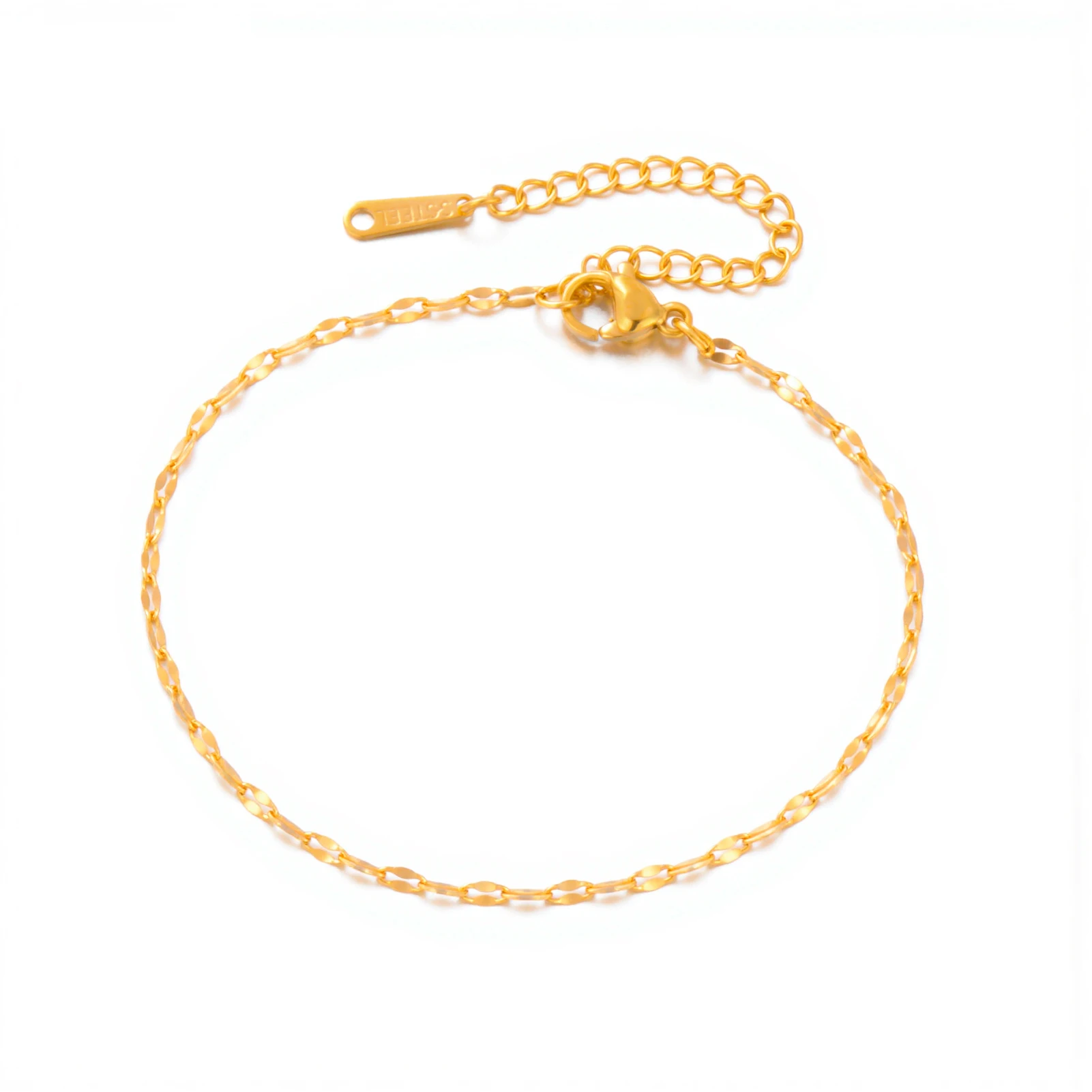 COOLTIME Minimalistisches Edelstahl-Armband in Goldfarbe, Lippenstiftkette, modisch, für Damen, Schmuck, Geschenk, Großhandel 2026 – Detail 7