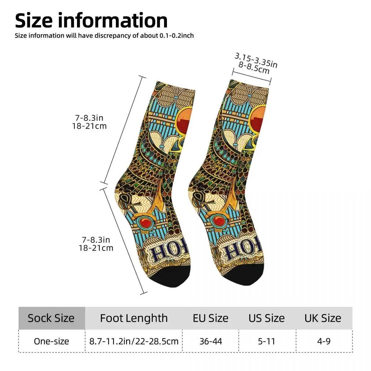 Hip Hop Retro Horus Crazy Men's Socks Unisex Ancient Egyptian Culture Street Style Pattern Printed Novelty Crew Sock Boys Gift