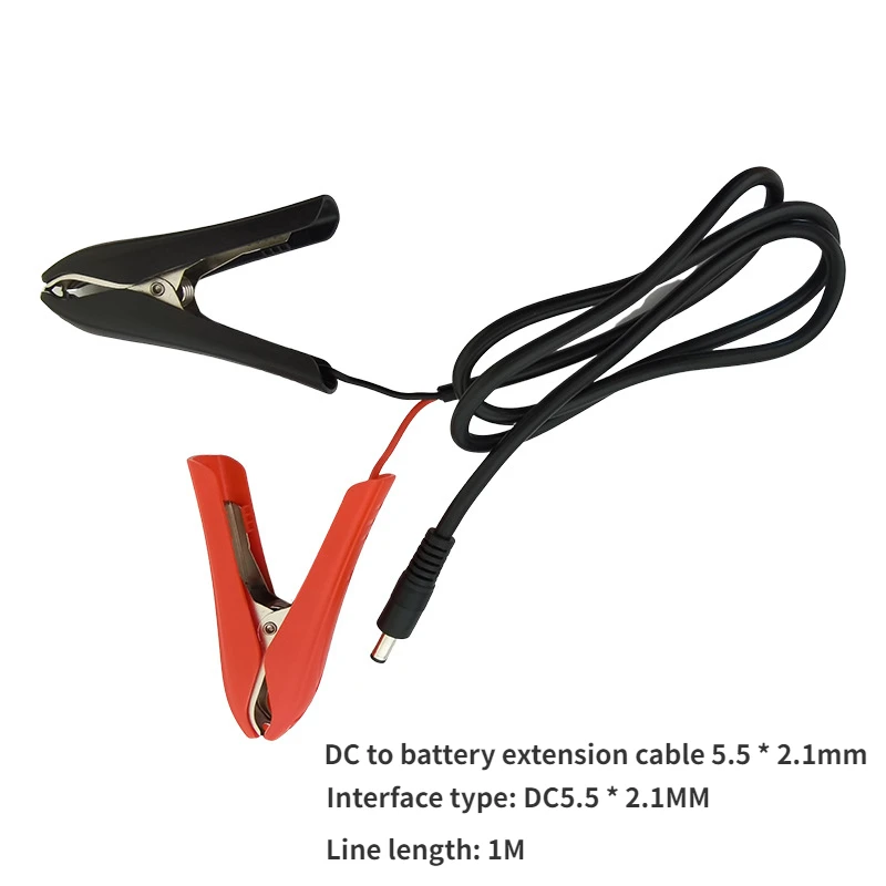 DC5521 to Alligator Clips with 5.5*2.1mm DC Connector for Car Battery Power Supply DIY Outdoor Camping Lights with 1m Cable