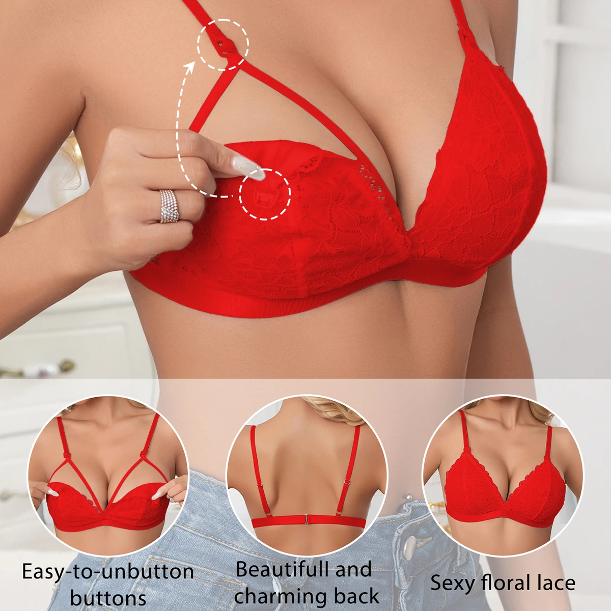 

Высококачественный красный бюстгальтер для беременных и кормящих мам с передней застежкой, без косточек, против провисания, для грудного вскармливания, нижнее белье для беременных женщин