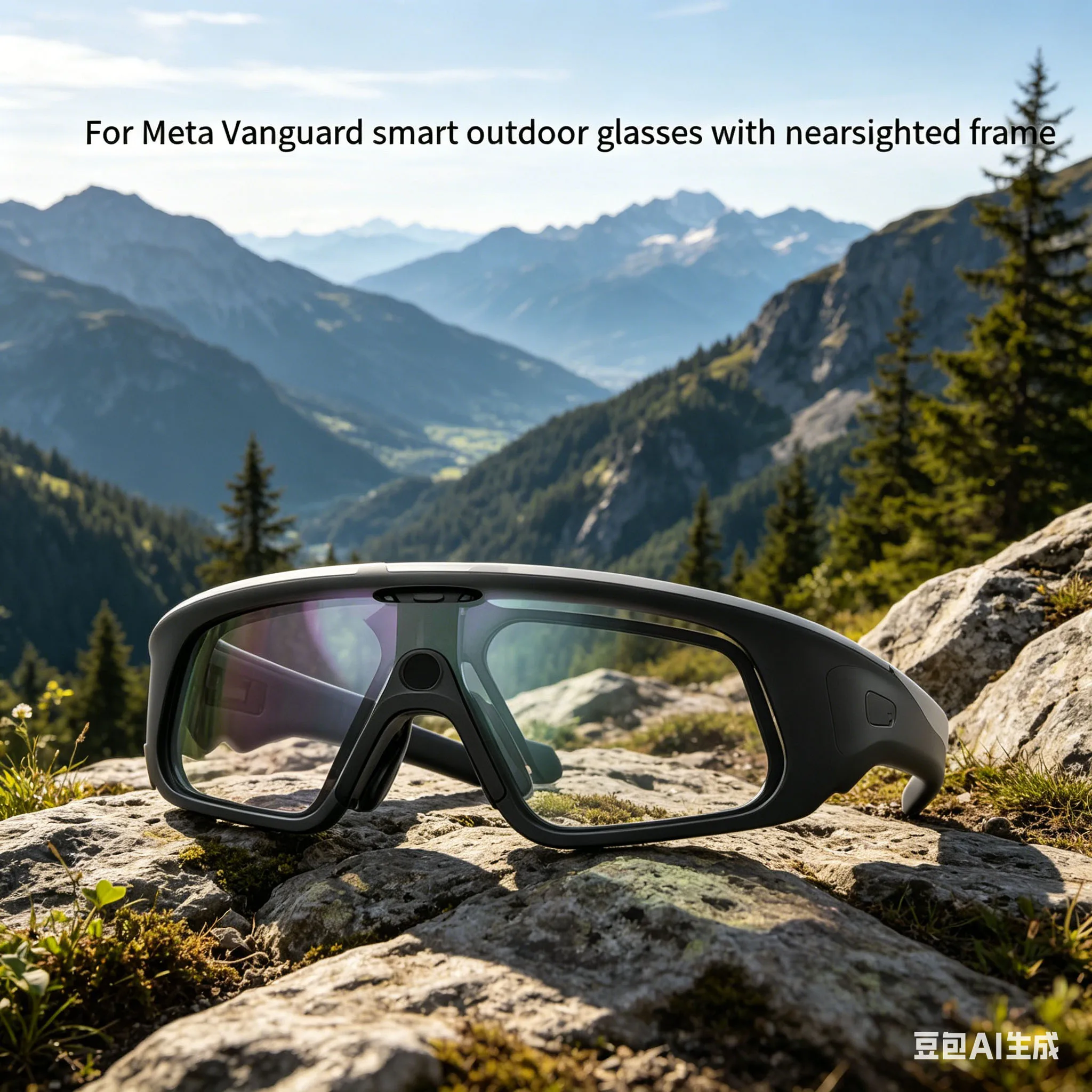 For Meta For Vanguard Smart Glasses Insert Clip-On PC Frame Sleek Black Design Lens Frame Smart Glasses Accessories