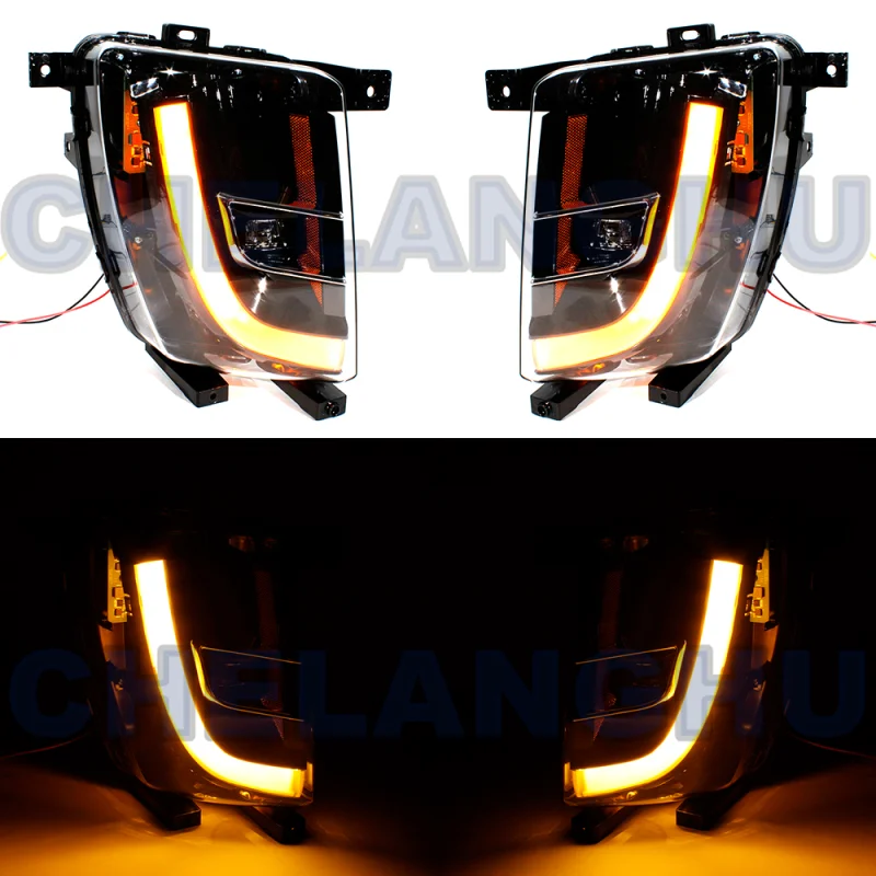 LED Car Light For Tesla Model X 2016 2017 2018 2019 2020 2021 US version Pair Left+Right Front Fog Light Fog Lamp