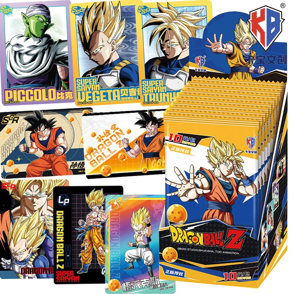 

Original KABAO Dragon Ball Collection Cards Son Goku Vegeta Vegetto Rare Colorful Anime Character Portrait Cards Children Gifts