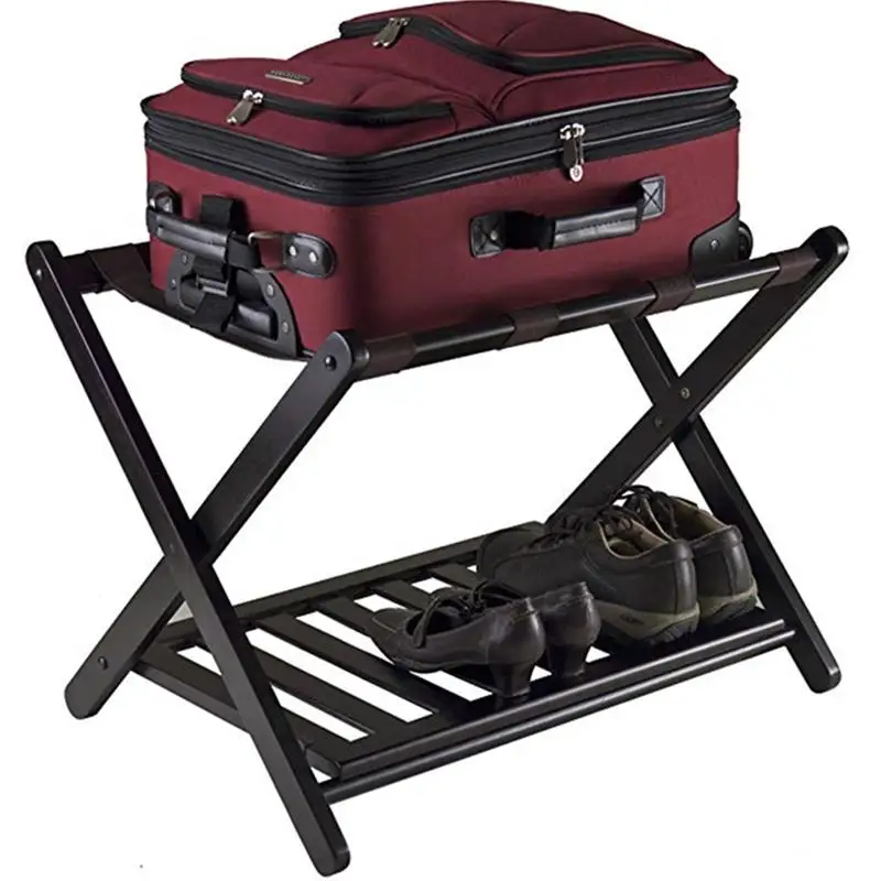 Hotel Suite Leather Luggage Rack