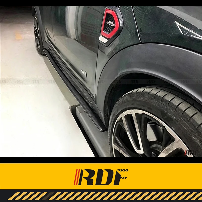 Suitable for MINI F60 JCW Aerodynamic Modify Carbon Fiber Side Lip AG Side Skirts Apron Extension Lip Car Door Pedal Body Kit