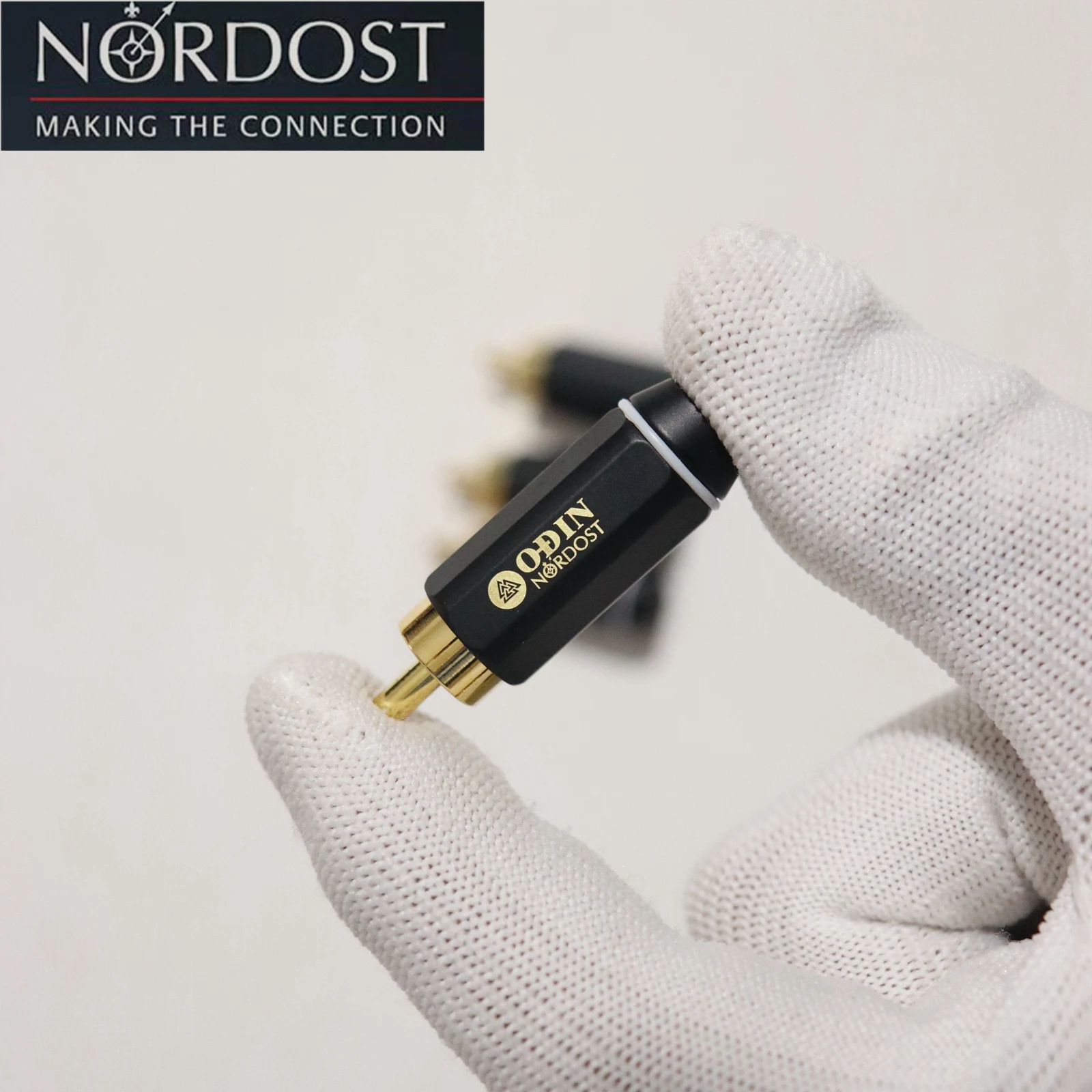 4pcs Nordost Odin professional quality 24K Gold-Plated RCA male Plug ≤6.5mm Wire Diameter for DIY High performance audio cable