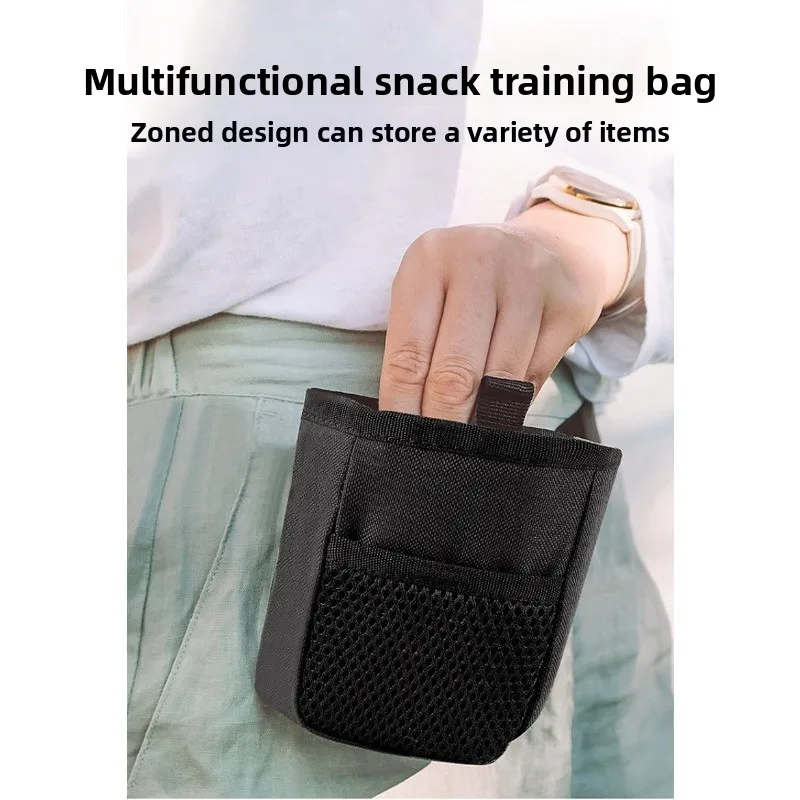 

Dog Treat Pouch for Training, Portable Waist Bag with Clip for Dog Walking, Hands-Free Treat Bag for Puppy Kibble