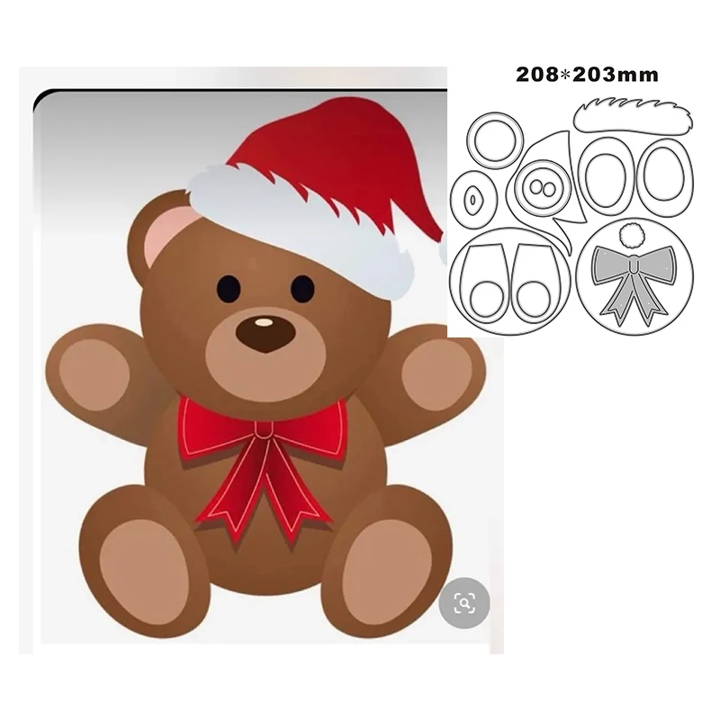 2024 New Bear House Socks Metal Cutting Dies for Scrapbooking Paper Craft and Card Making Embossing Decor No Stamps