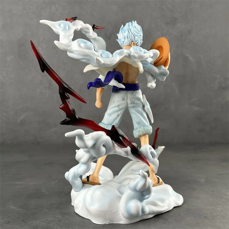 Bandai figura de uma peça minha postura de pé nika luffy cena de batalha gk estátua anime estatueta modelo sala ornamento de mesa