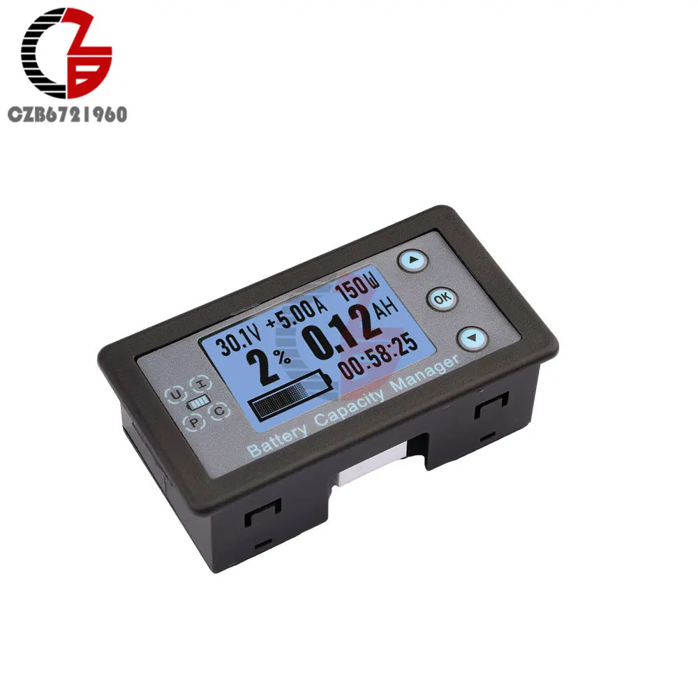 Va9210 High-precision LCD Voltage Current Capacity Meter Electric Vehicle RV Battery Coulomb Meter DC 8-100V 100A 200A 300A 500A