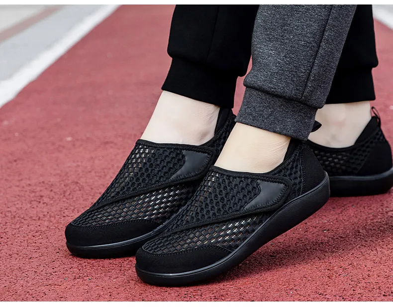 Neue Modische Herren-Sneaker Atmungsaktive Paar-Schuhe mit Breiter Zehenbox Barfußschuhe Bequeme Diabetiker-Schuhe Mesh Herren Freizeitschuhe zum Gehen – Detail 19