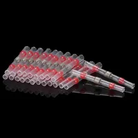 50/100PCS 0.5-1.5mm2 Heat Shrink Wire Connector Waterproof Sleeve AWG22-18 Butt Electrical Splice Tinned Solder Seal Terminals