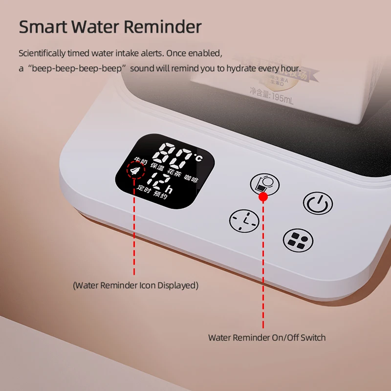 9단계 온도 조절 기능이 있는 38W 전기 컵 히터 커피 머그 워머 우유 차 물용 가열 패드 220V