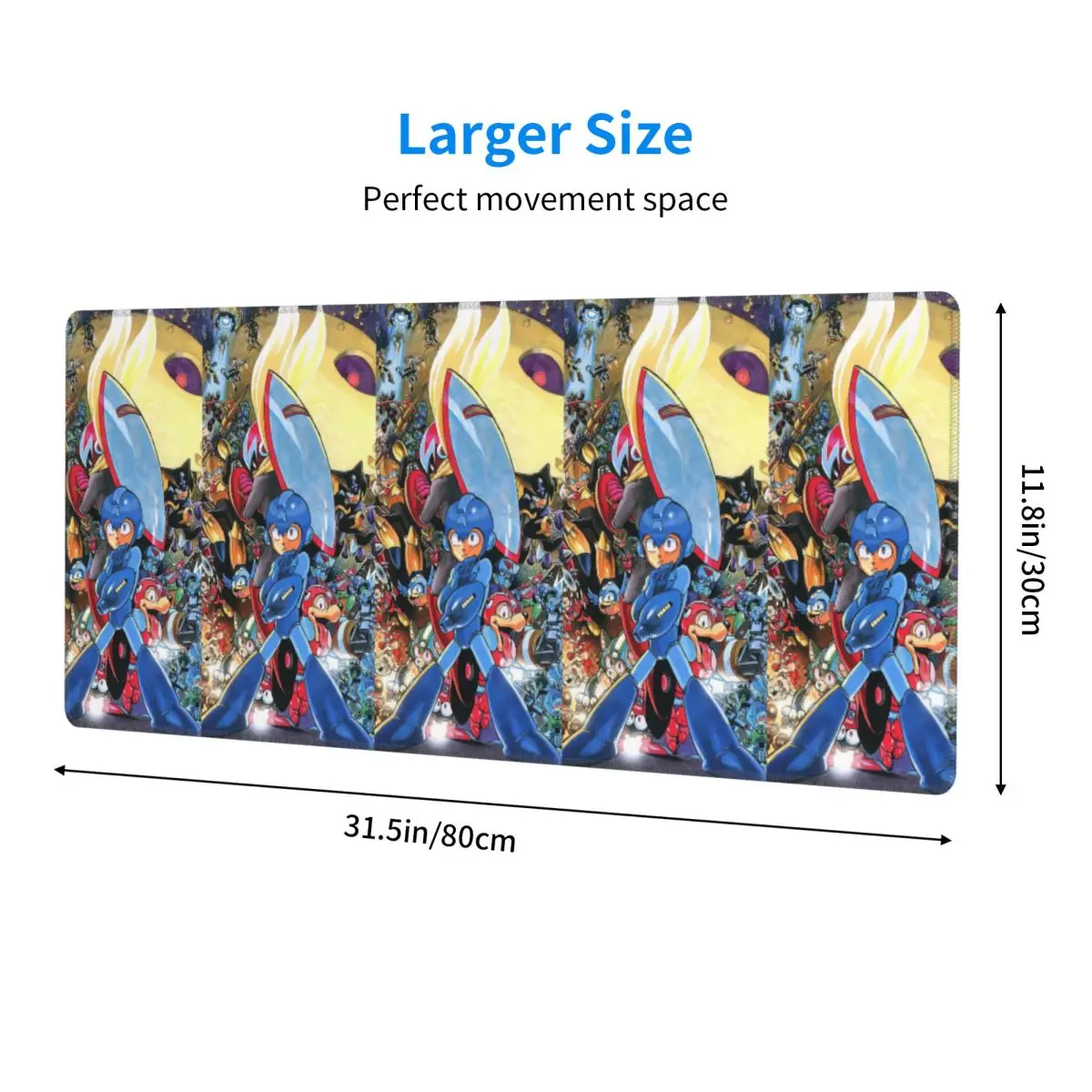 Large Mouse Pad Megaman Video Game Mega Man Gamer PC Laptop Mats Keyboard Carpet Computer Gaming Office Accessories Desk Mat