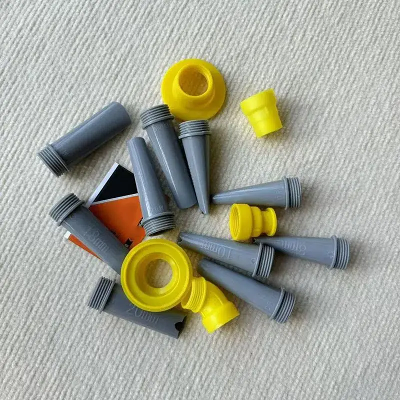 For Bathroom Glass Doors V-shaped Gluing Nozzle Caulk Finisher Caulking Nozzle Tips Kit Replacement With Connection Bases 15Pcs 