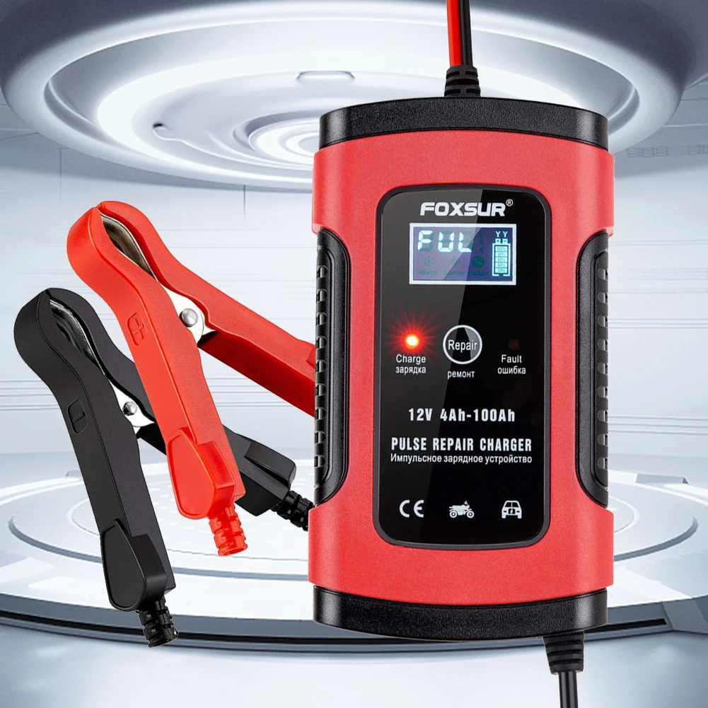 معزز البطارية المحمول مع شاشة LCD لإصلاح نبض شاحن الإمداد الكهربائي للدراجات النارية SUV لشاحنة الدراجات النارية ATV #2