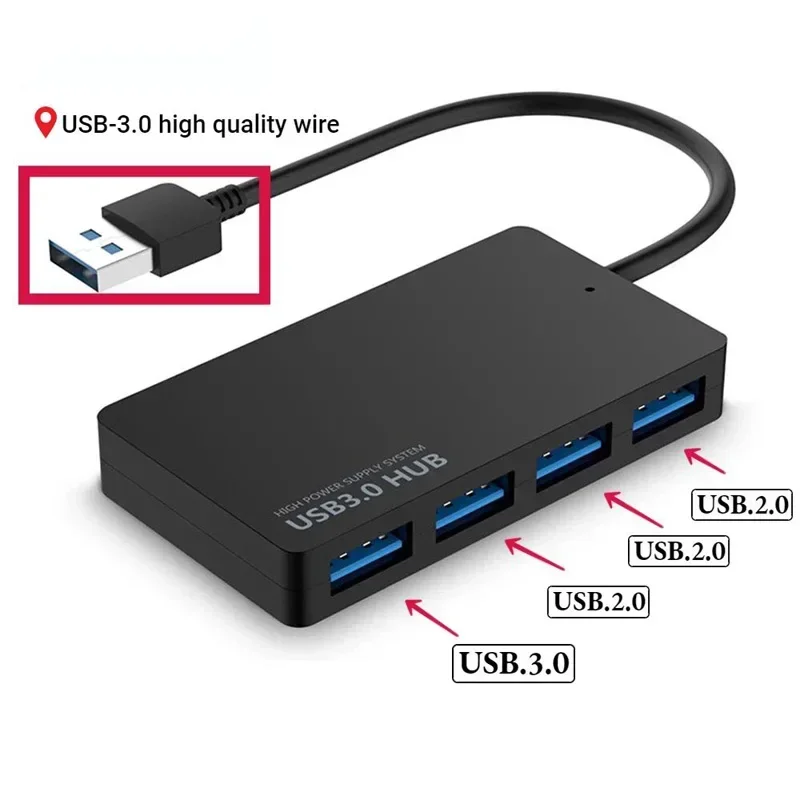 High Speed USB 3.0 HUB Multi USB Splitter 4 Ports Expander Multiple USB Expander Computer Accessories For Laptop PC PS4 Keyboard