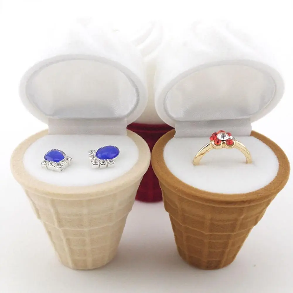 Caja bonita de helado, anillo colgante, pendiente de boda, caja de presentación, regalo de exhibición