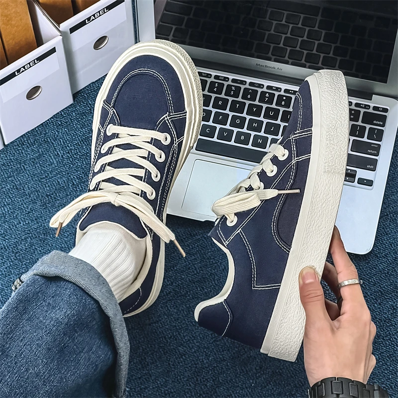 

Spring and Autumn Lightweight Flat Low-top Multi-color Versatile Casual Fashionable and Trendy Canvas Board Shoes for Men