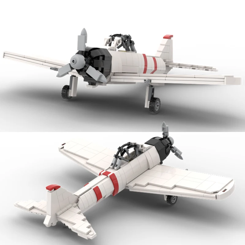 Military Equipment A6M2 Zero Fighter Jet 1:35 Scale MOC Building Block Assemble Model Display Toys Child Christmas Gifts