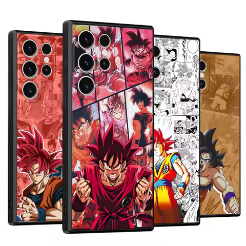 Black Soft Shell Case for Samsung Galaxy S23 FE S21 S24Ultra S20 FE S24 S25 Ultra S22 Plus S21+ Dragons Balls