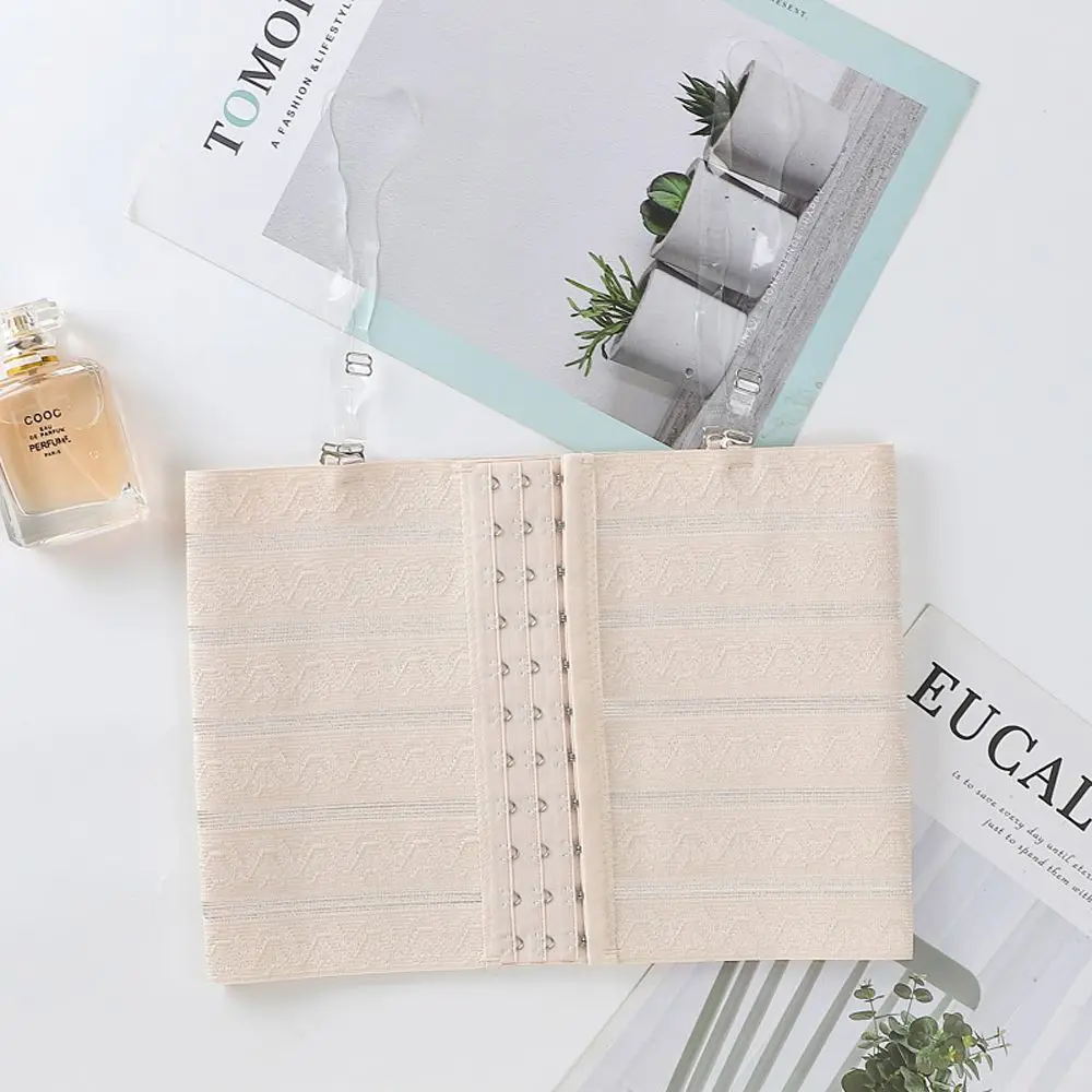 

Seamless Flat Bustiers Straps Buckle Shaperwear Women Corsets Vest Tomboy Bra Breast Binder