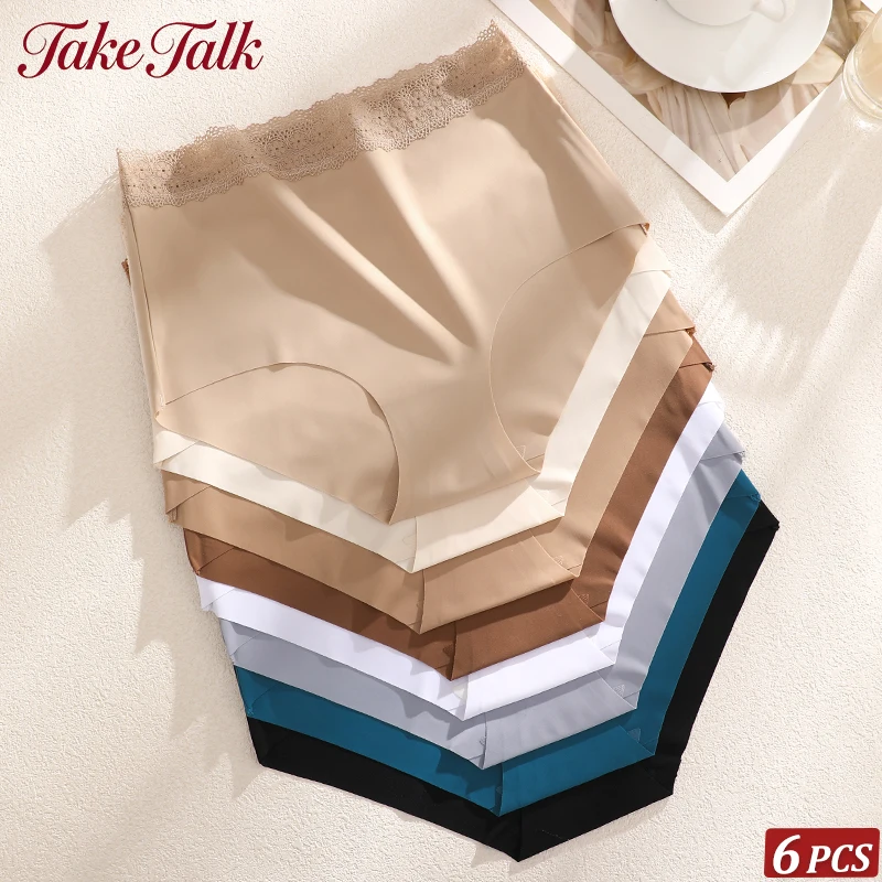 

Новинка: Комплект из 6 шт. сексуальных кружевных трусиков с вырезами, бесшовные, с высокой талией, больших размеров, мягкие женские трусики, удобное дышащее белье