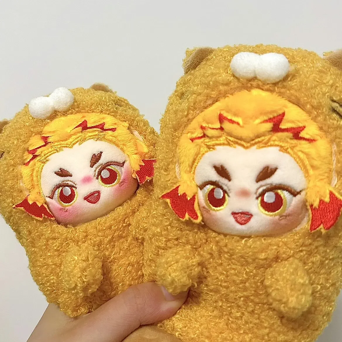 Anime Rlole Rengoku Kyoujurou Monster Dress-up Dolls Cosplay Cotton Stuffed Plush Doll Body Plushie Toys Figure Gift 10cm