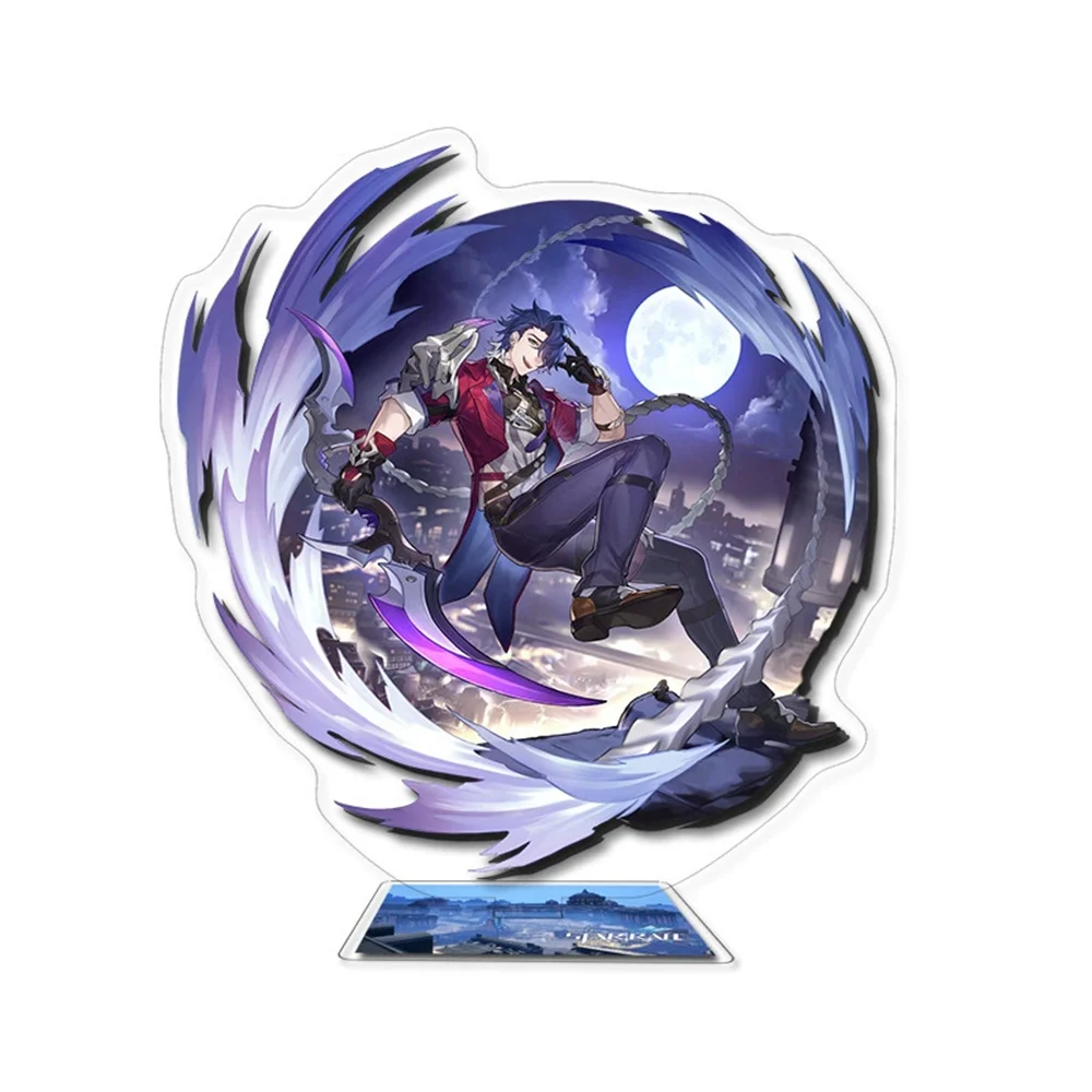 15cm game Star Rail Acrylic Stand Arlecchino Gorgeous evening dress Acrylic Stand Model Plate Desk Standing Christmas Gift
