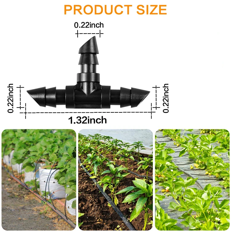 Agricultural Garden Drip Irrigation System Coupler Water Pipe Fitting Tee Pvc Pipe Accessories