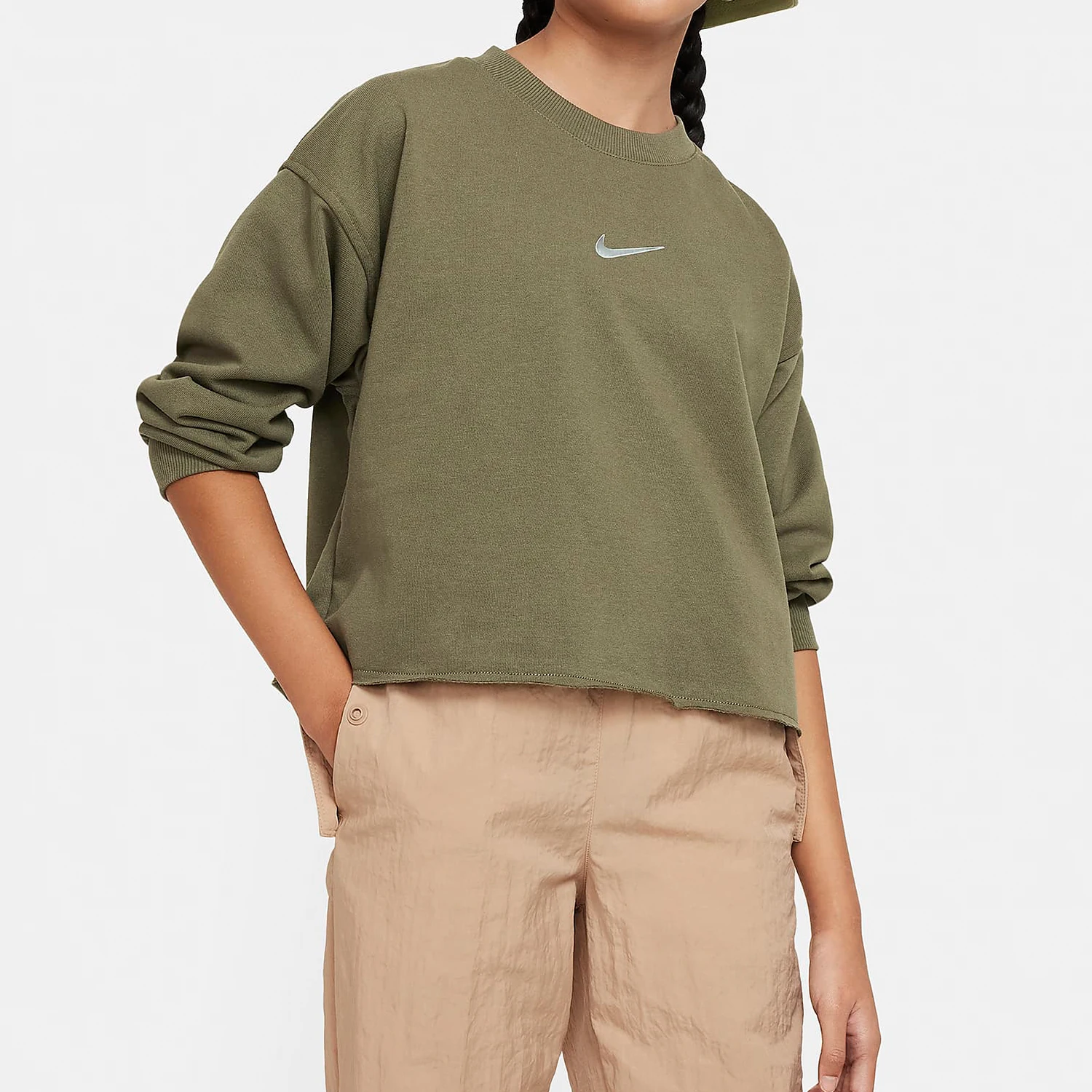 

Повседневная свободная трикотажная толстовка с круглым вырезом для мальчиков Nike Authentic New Season FN8652-222