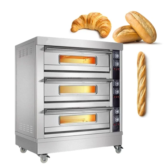 Factory Direct Double Deck Bakery Cake Bread Biscuit Deck Oven from China