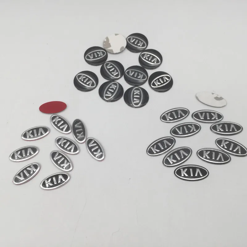 2pcs 5pcs 10pcs 14mm 16mm For car key fob case Badge button Badge logo straight folding remote Keychain Replacement Sticker