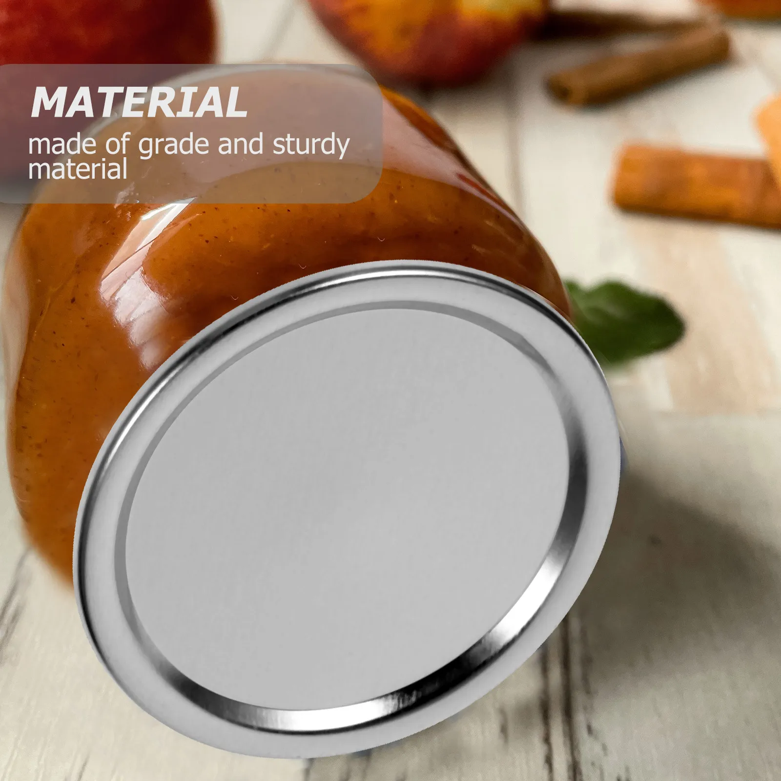 

48Pcs Convenient Canning Lids Metal Ring Lid for Jams Dried Goods Fruits Vegetables Jar Lid Reusable Jar Covers